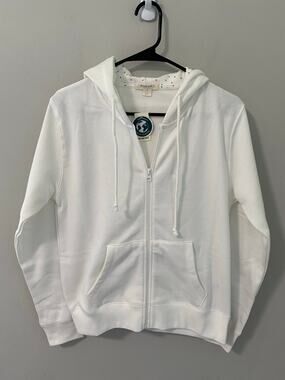New Aeropostale Cloud Soft, White Full Zip Hoodie Size Small
